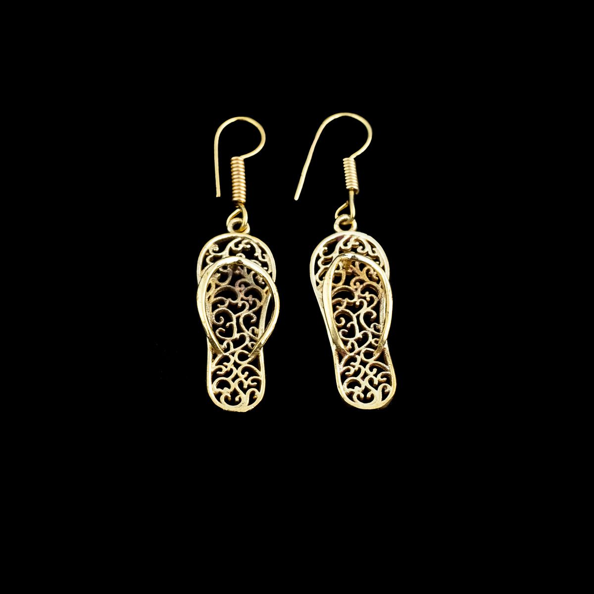 Brass earrings Flip Flops 2 India