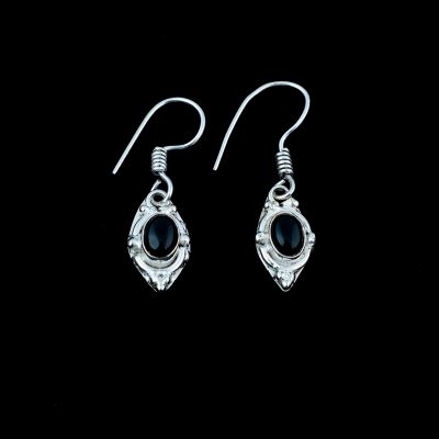 German silver earrings Marisola - moon stone India