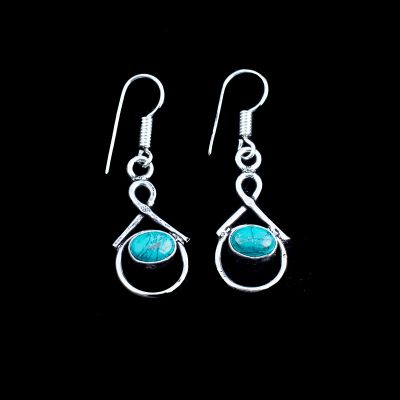 German silver earrings Nuri | tyrkenite