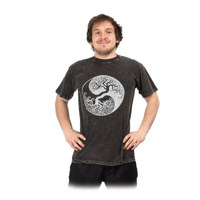 Men's t-shirt Yin&Yang Tree Black Nepal