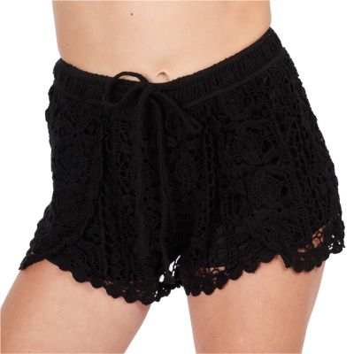 Women's crocheted shorts Wassana Tapakan Black | UNI, with string, UNI, without string