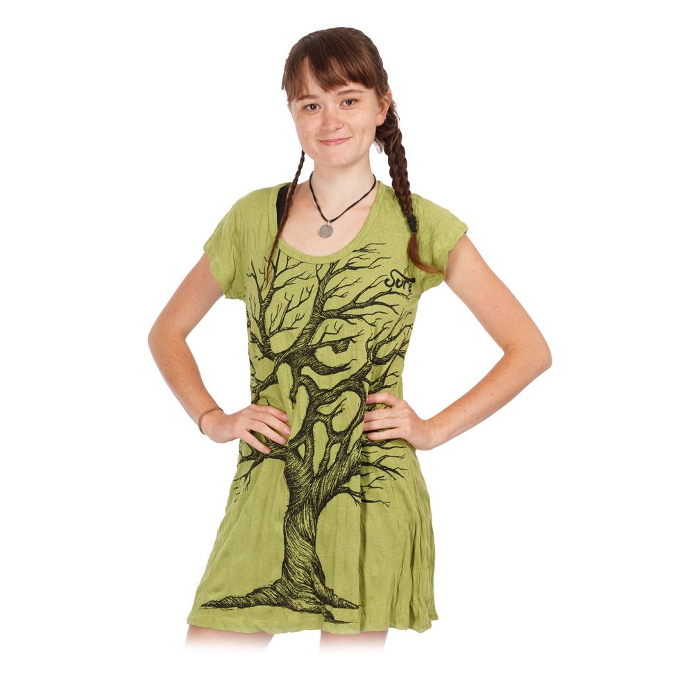 Dress (tunic) Sure Om Tree Green Thailand