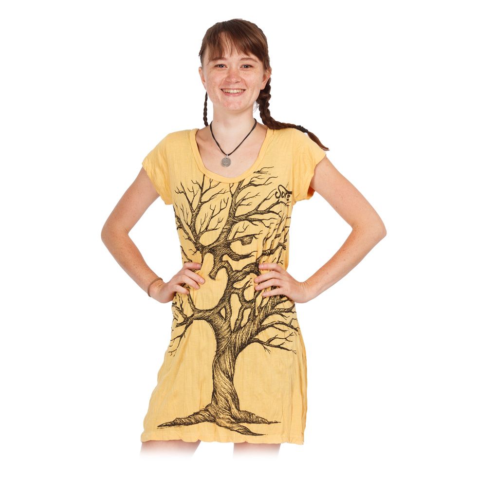 Dress (tunic) Sure Om Tree Yellow Thailand
