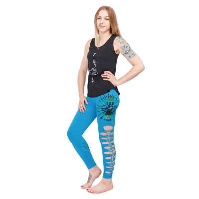 Tie-dye leggings with openwork Katuru Blue | S/M, L/XL
