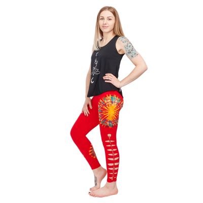 Tie-dye leggings with openwork Katuru Red | S/M, L/XL