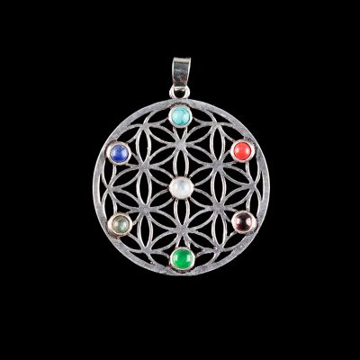 German silver pendant Flower of Life | separate pendant, with a chain - circumference 55 cm, with a chain - circumference 60 cm