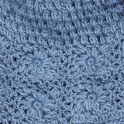 Crocheted woolen hat Bardia Blue Nepal