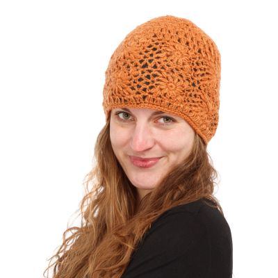 Crocheted woolen hat Bardia Bronze