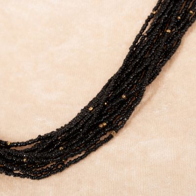 Bead necklace Faraja Black India