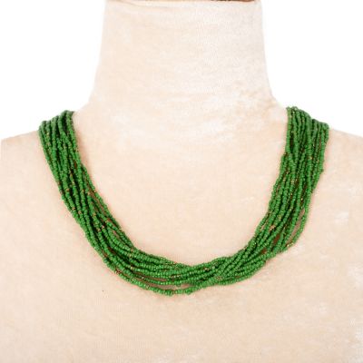 Bead necklace Faraja Green