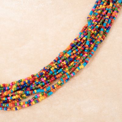 Bead necklace Faraja Rainbow India