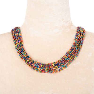 Bead necklace Faraja Rainbow