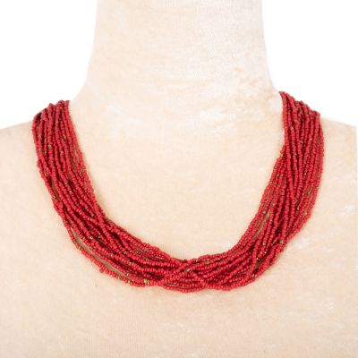 Bead necklace Faraja Red