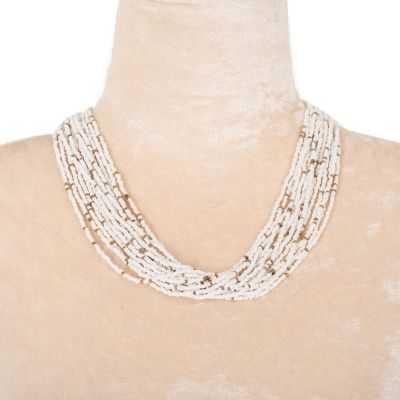 Bead necklace Faraja White