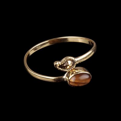 Brass ring Laurentia | tiger eye