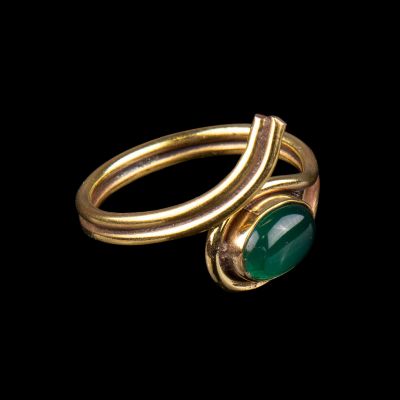 Brass ring Ovidia | chrysoprase, moon stone, cornelian, tyrkenite, labradorite