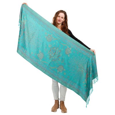 Pashmina scarf Peacock Turquoise