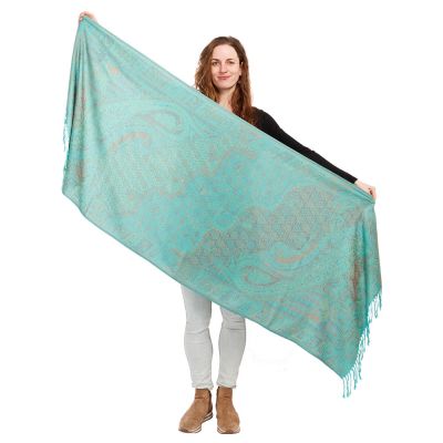 Pashmina scarf Takisha Turquoise