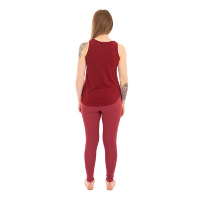 Cotton yoga outfit Double Dorje and Chakras – red - - leggings S/M Nepal