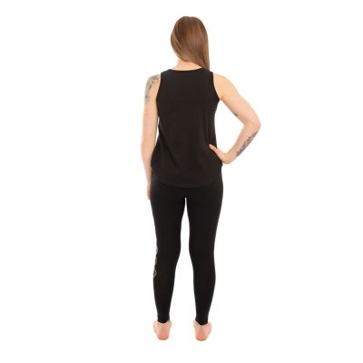 Cotton yoga outfit Double Dorje and Chakras – black Nepal