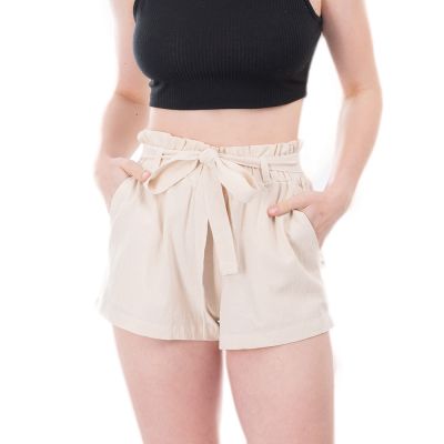 Beige women's shorts Labonita Cream | UNI