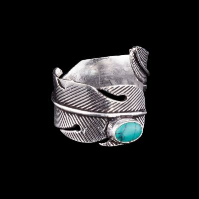 German silver ring Sadiki | tyrkenite, moon stone