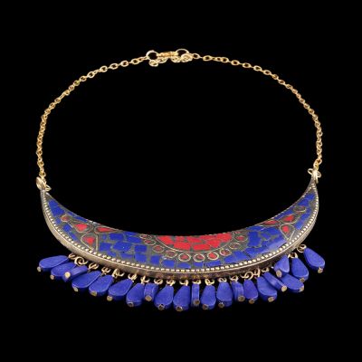 Bead necklace Naunet Blue