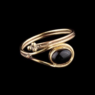 Brass ring Gyasil | onyx, labradorite