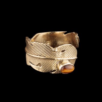 Brass ring Sadikim | tiger eye