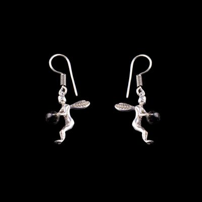 German silver earrings Gifted Fairies - moon stone India