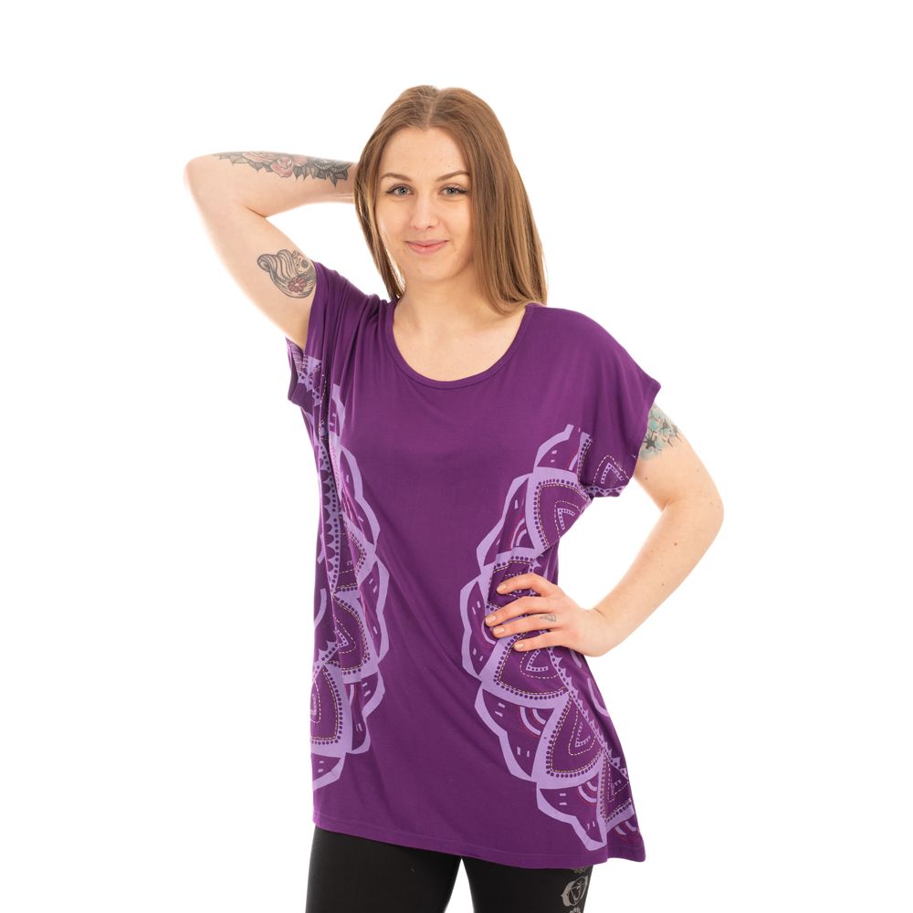 Loose blouse / top Farida Purple Nepal