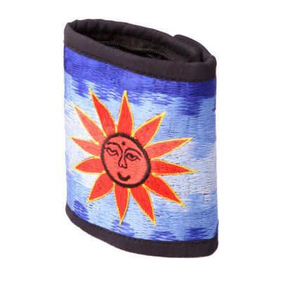 Embroidered wallet Sun