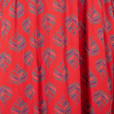 Ethno dress with kimono sleeves Doralia red India