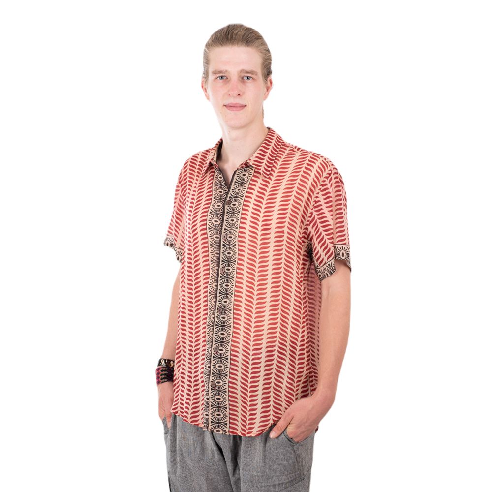 Indian men's ethno shirt Kabir Merun
