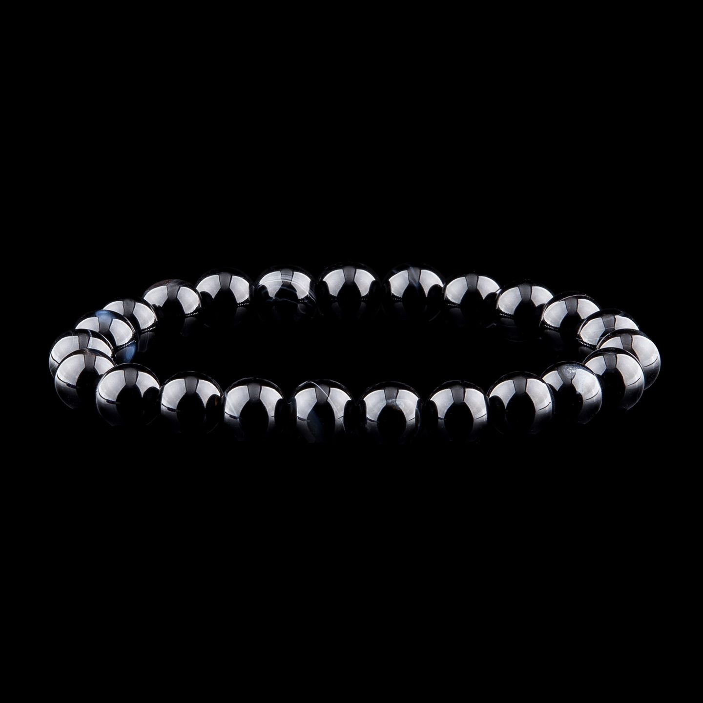 Black Agate bead bracelet Thailand