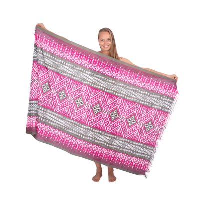 Sarong / pareo / beach scarf Ophelia – grey-pink
