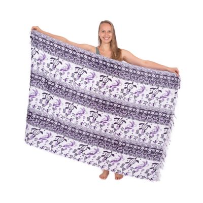 Sarong / pareo / beach scarf Undersea World purple