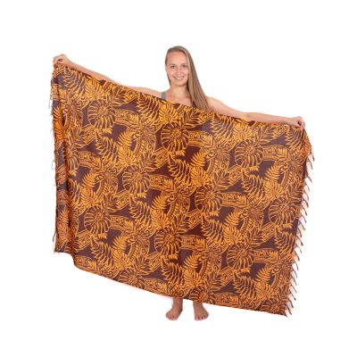 Sarong / pareo / beach scarf Solada orange-brown