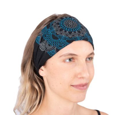 Headband with mandala print Ismerie Black