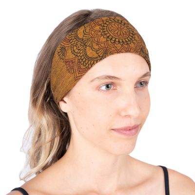 Headband with mandala print Ismerie Mustard | LAST PIECE!