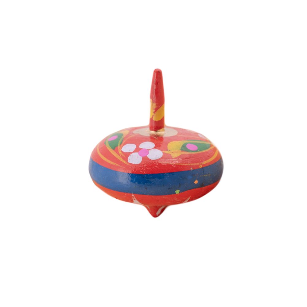 Wooden toy Spinning Top – red India