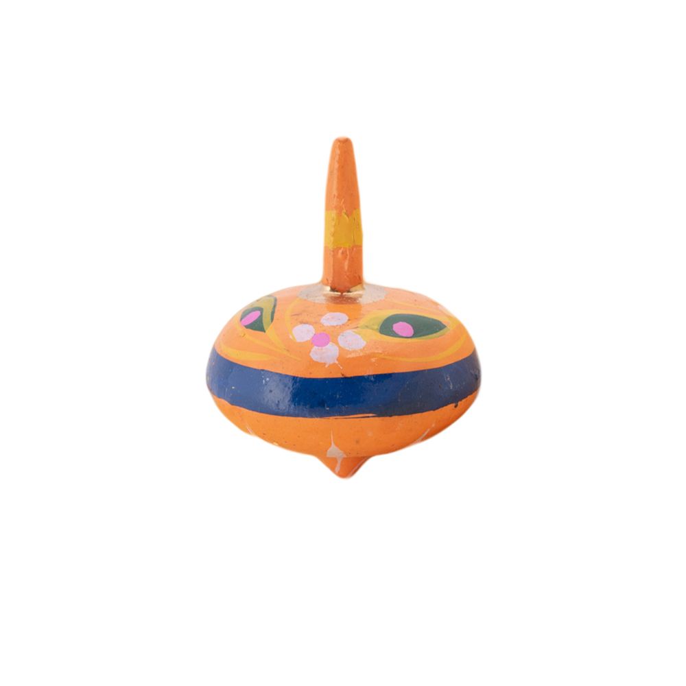 Wooden toy Spinning Top – orange India
