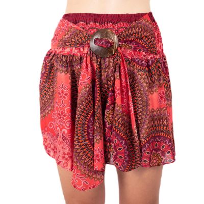 Ethnic mini skirt with coconut buckle Kenari Darah | UNI