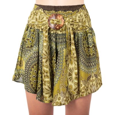 Ethnic mini skirt with coconut buckle Kenari Jimin | UNI