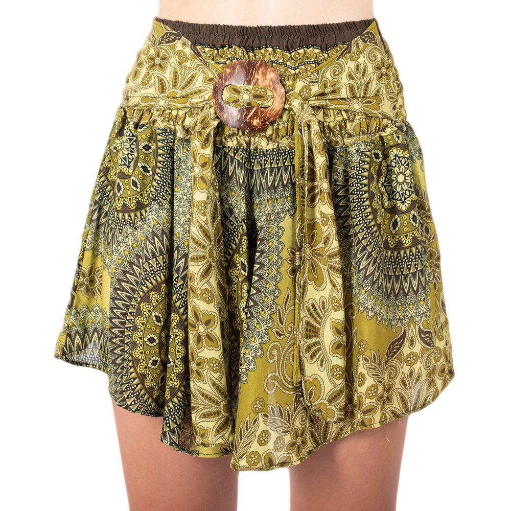Ethnic mini skirt with coconut buckle Kenari Jimin Thailand