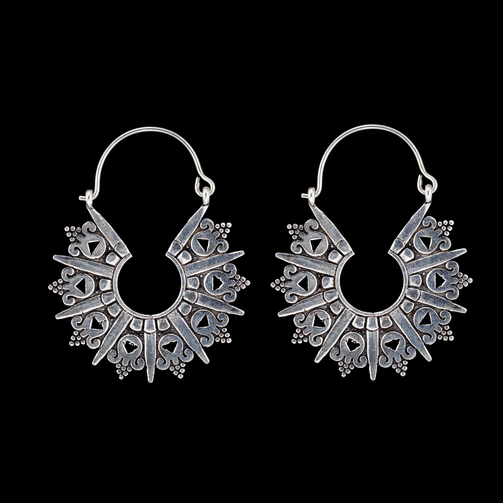 German silver earrings Amruta India