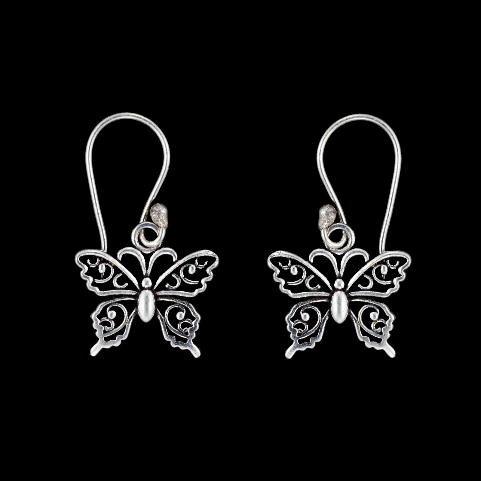 German silver earrings Little Butterflies 2 India