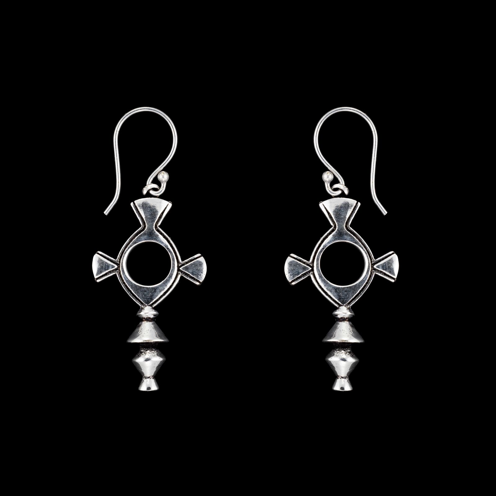German silver earrings Charu India