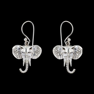 German silver earrings Elephants 1
