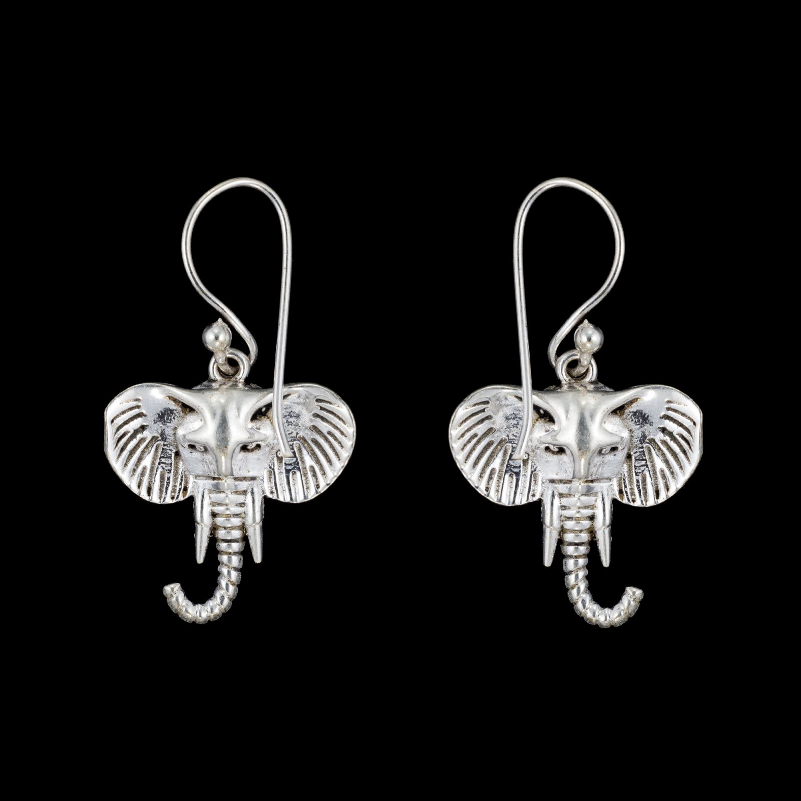 German silver earrings Elephants 1 India